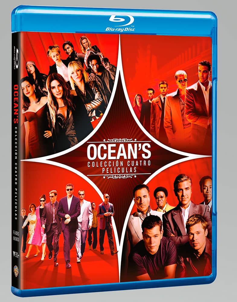 Ocean'S Colección Cuatro Películas pack completo en Blu-ray de acción y suspense de Hollywood