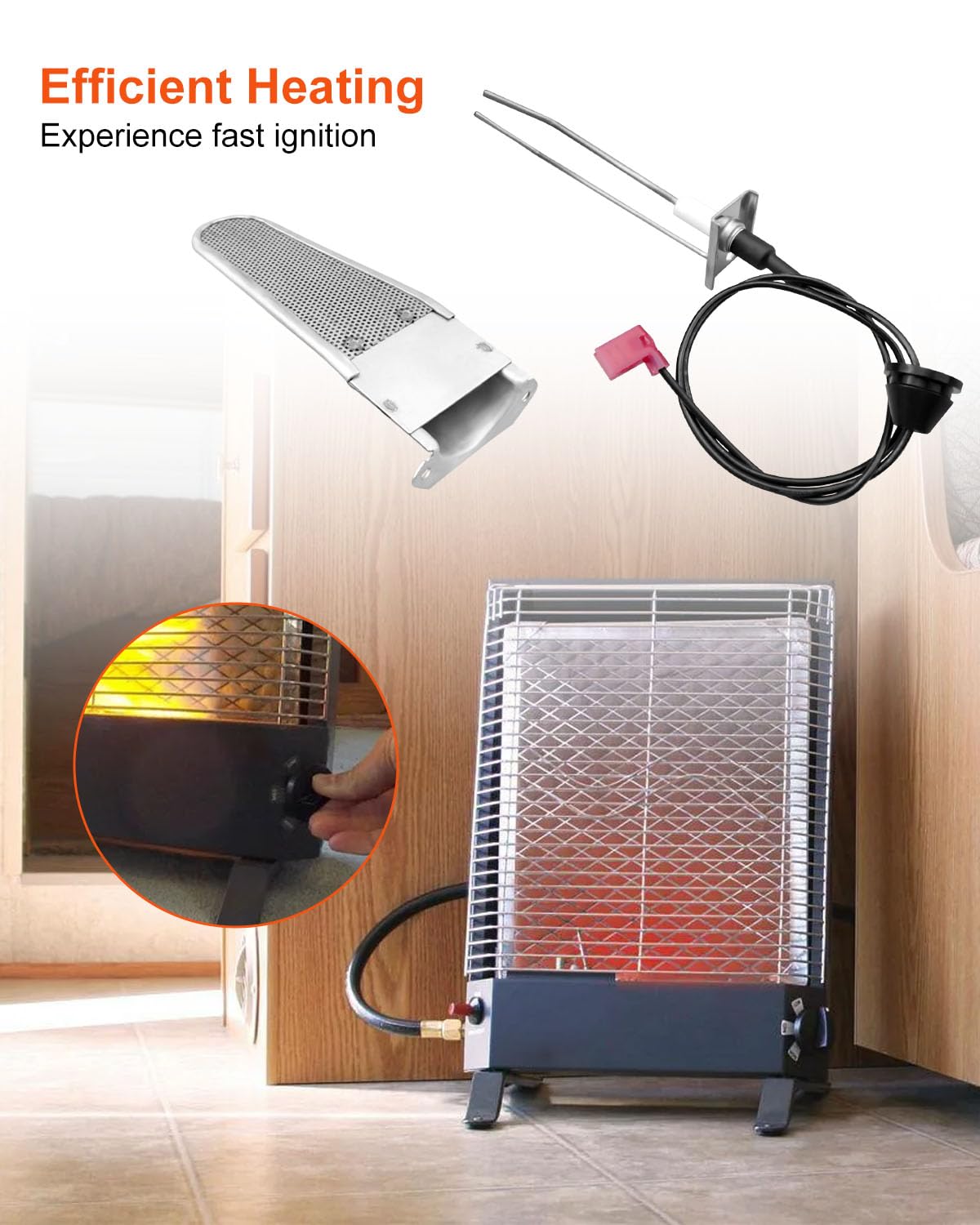 ULZOZN Electrodo de encendido de horno RV y cabezal de quemador compatible con Hydro Flame System AFS AFL DFS DFS DFL 79 85 Reemplaza 91788 35100 36043 30268