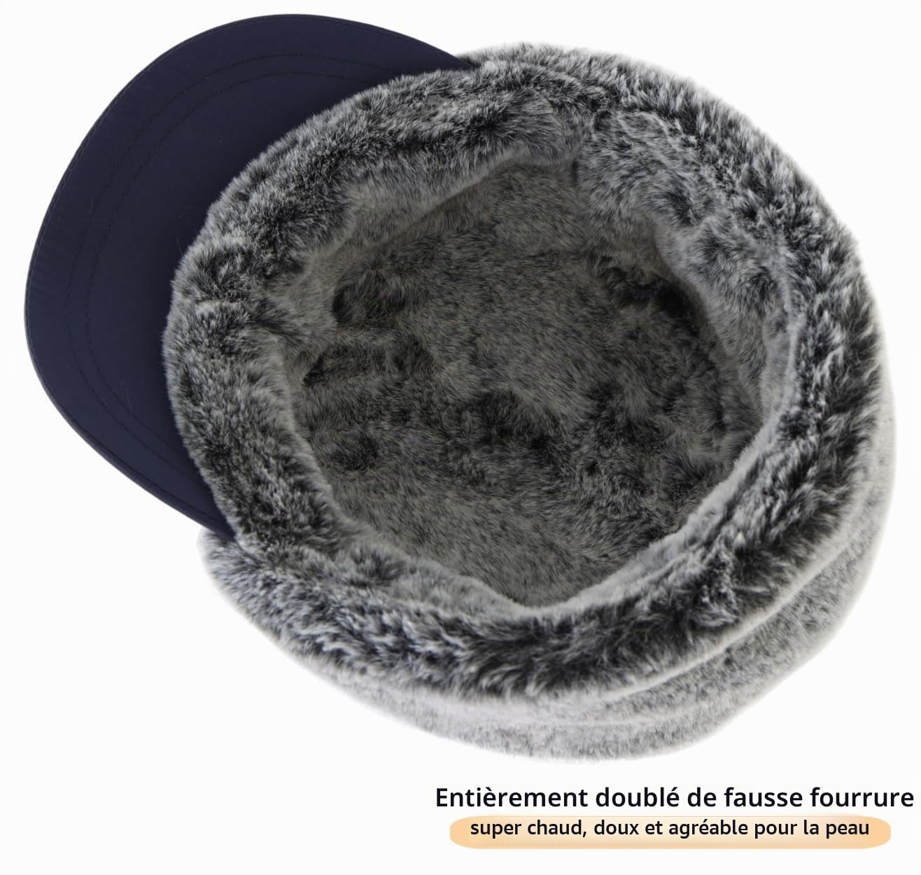 Casquette de baseball d'hiver pour homme avec visière, chapeau de trappeur et de chasse