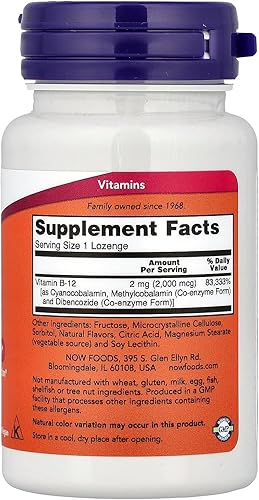 Miniatura 2 de Now Foods B-12 2000 mcg - 100 pastillas paquete de 2