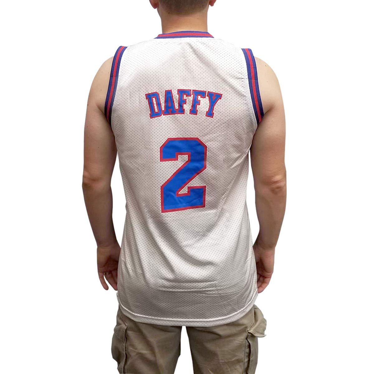 My Party Shirt Daffy #2 White Basketball Jersey -Medium