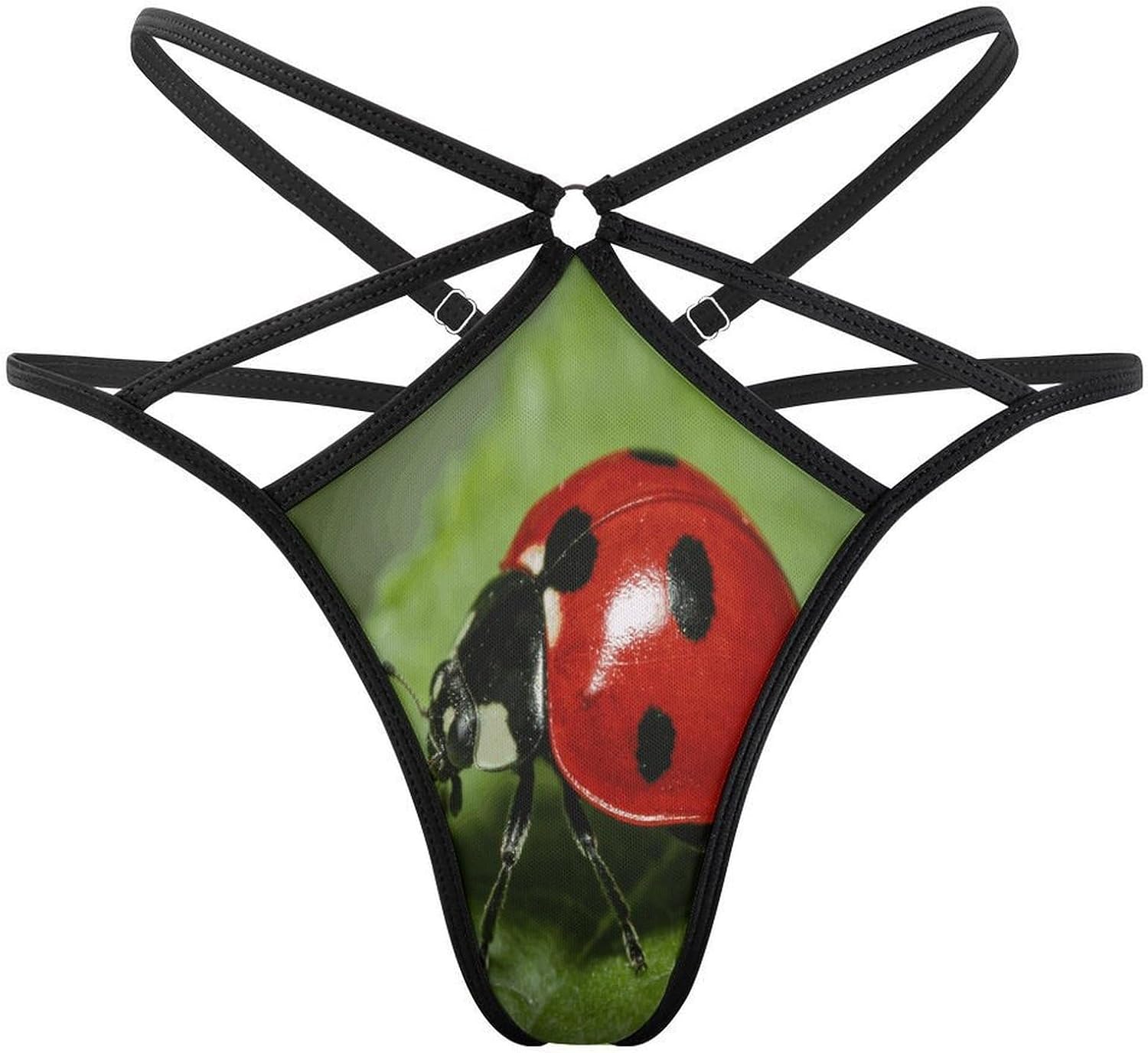 Women's Sexy G-String Thong Panties, Sheer Mesh T-back Underpants | Zhu Ban Ke Breathable Stretchy Low Rise Underwear, Comfort Soft No Show Panties for Date Night, 3X-Large