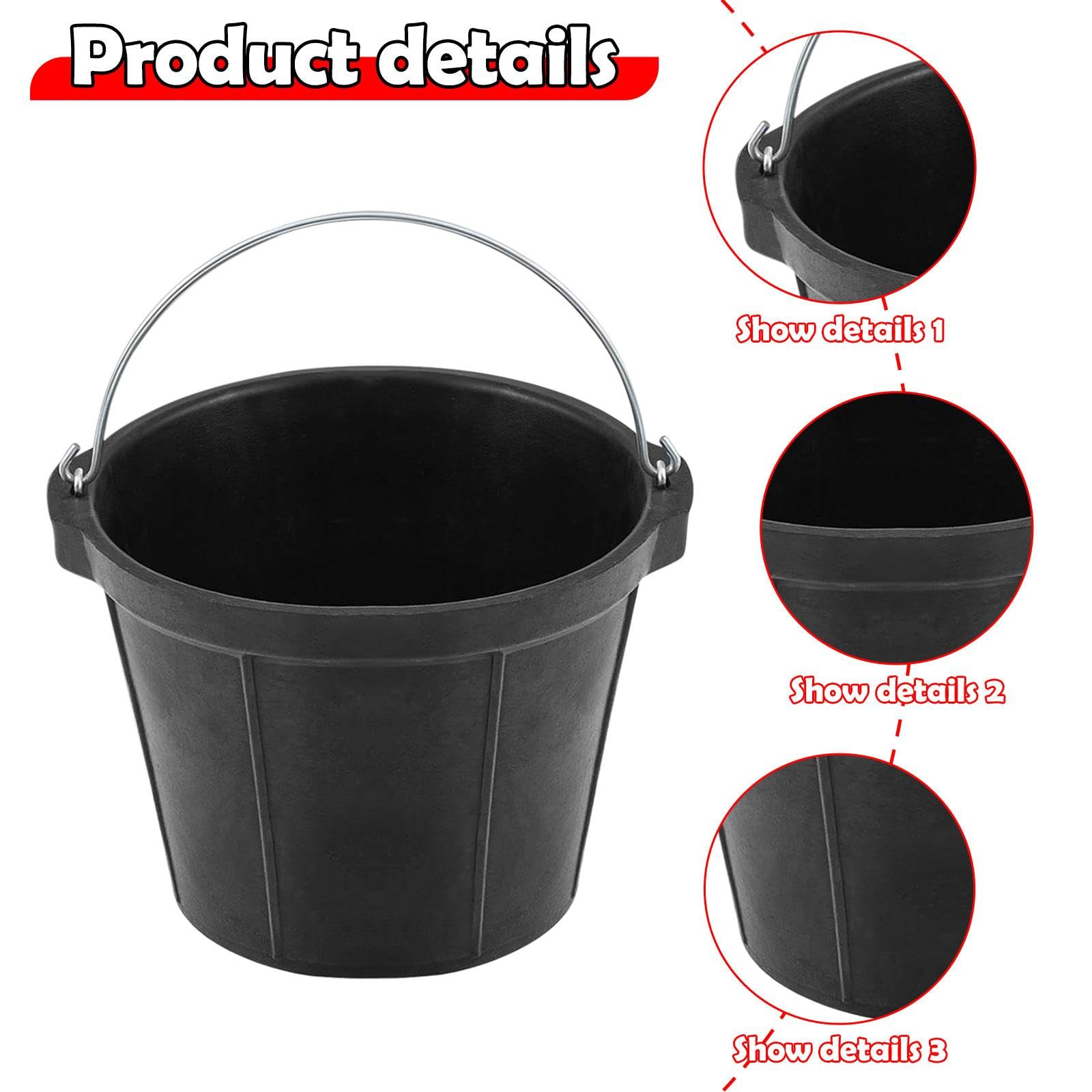 Comedero de Goma para Animales, Cubo de 8 litros, para Caballos.