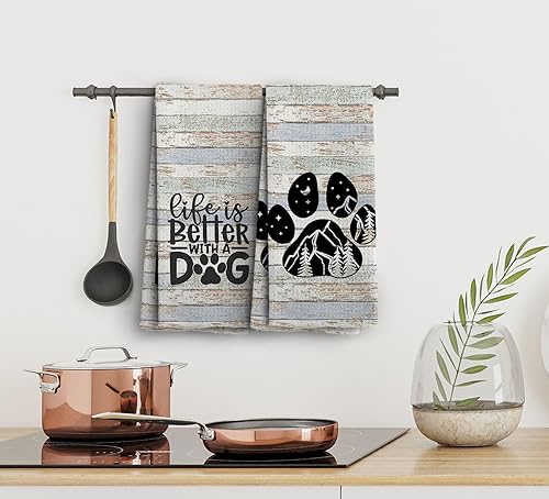 Vista 31 de Shih Tzu - Juego de 2 toallas de cocina para perro, juego de 2 paños de cocina y paños de cocina para perros Shih Tzu, decoración de perro Shih Tzu