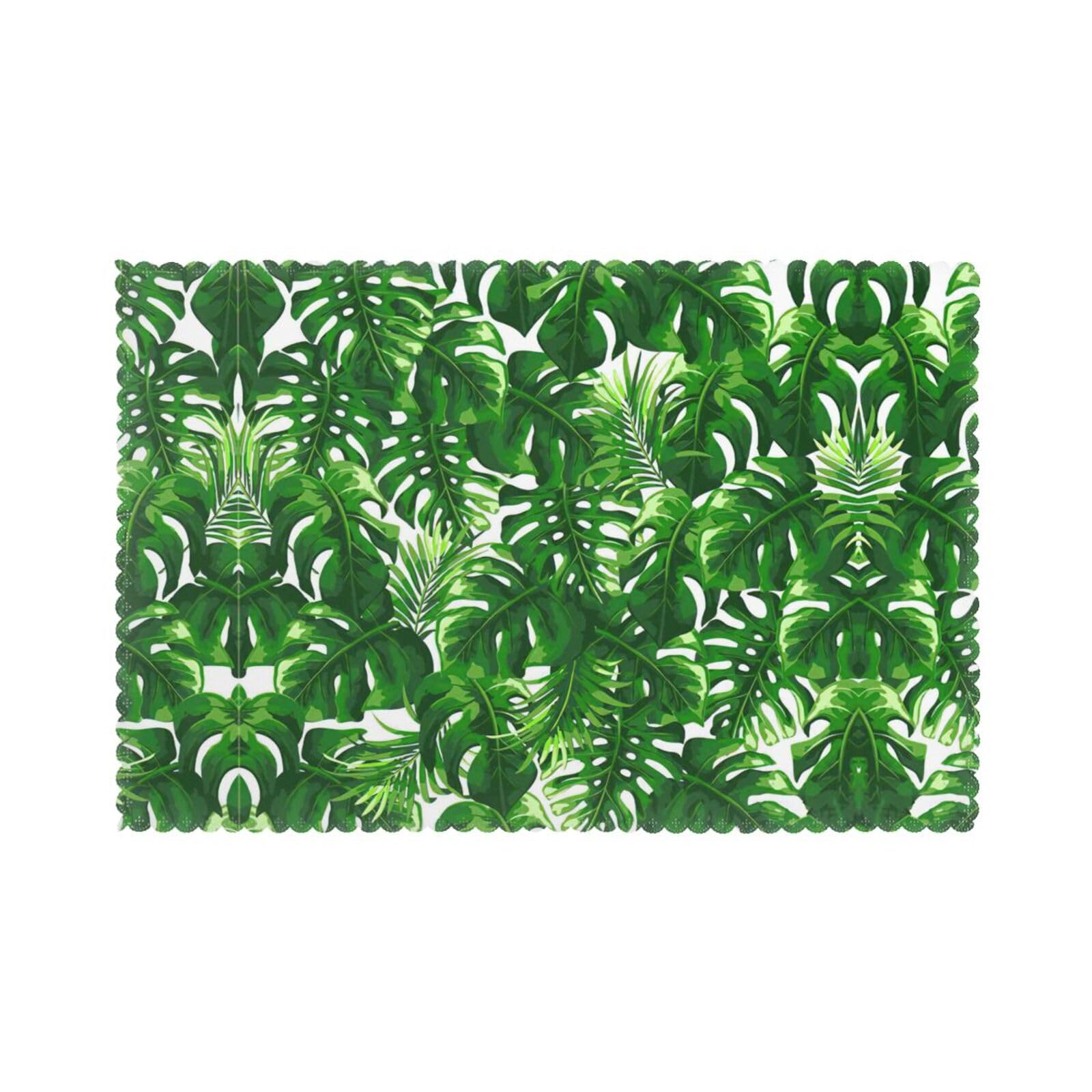Set de table Monstera Deliciosa lavable contre taches et chaleur lot de 6