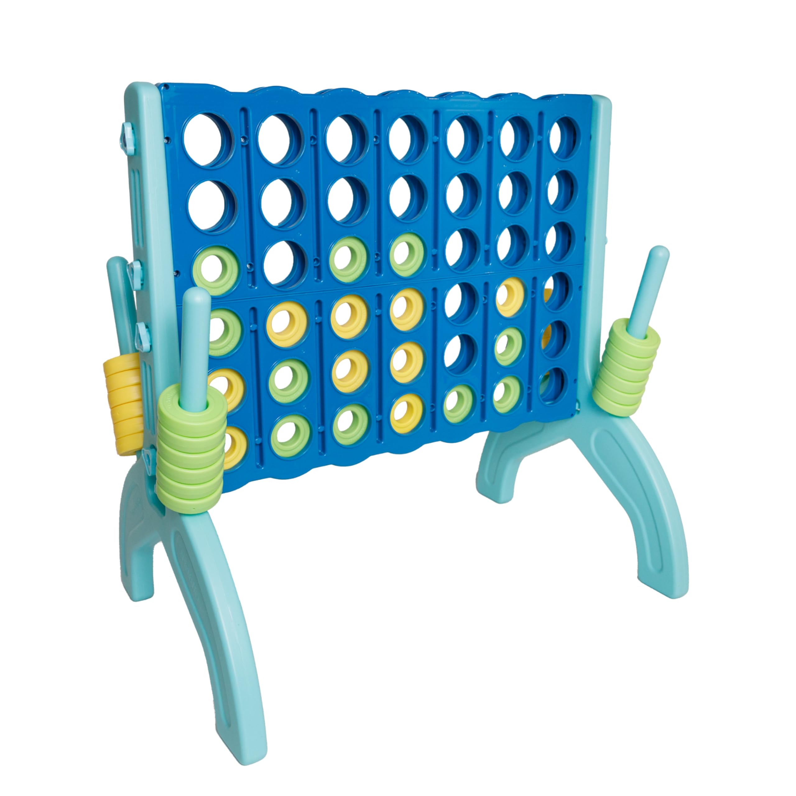 alldoro 60011 XL 4 en Raya, Juego Jumbo 4 Victorias, Colorido Juego de Equipo para niños y Adultos, 73 x 49 x 72,5 cm