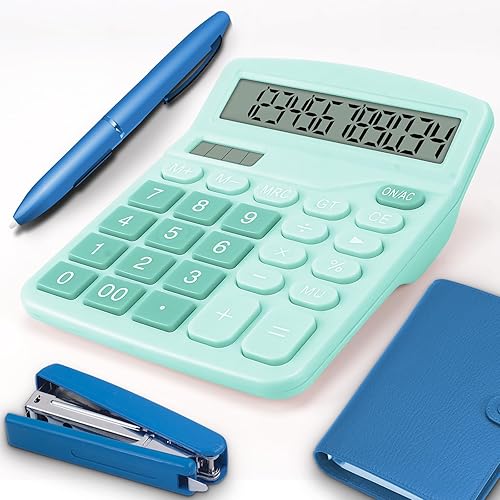 Miniatura 3 de Calculadoras de escritorio, calculadora de escritorio, batería y calculadora de escritorio solar, botones grandes fáciles de presionar utilizados