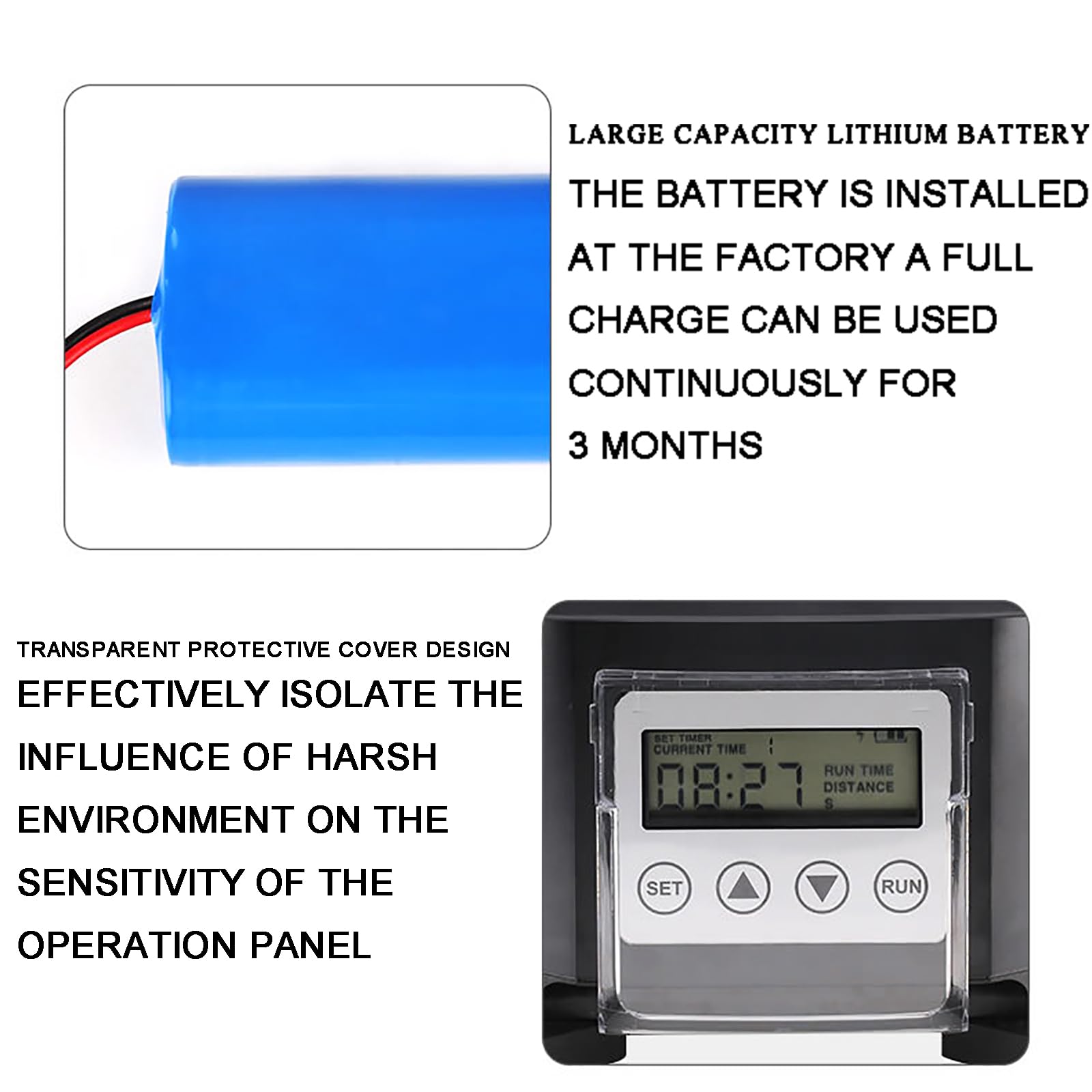 Distributeur de Nourriture Électrique pour Poissons, Mangeoire Solaire Automatique pour Poissons, Distributeur de Nourriture pour Aquarium 6l Grande Capacité, Conception d'alimentation dispersée à 120