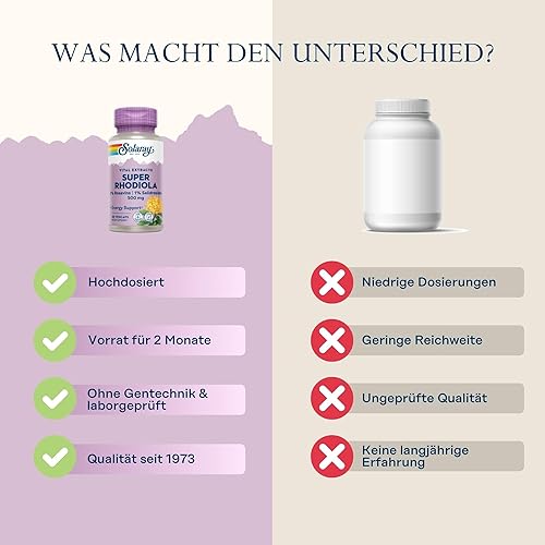 Miniatura 4 de Solaray Super Rhodiola Extracto de raíz de 500 mg VCapsules, 60 unidades