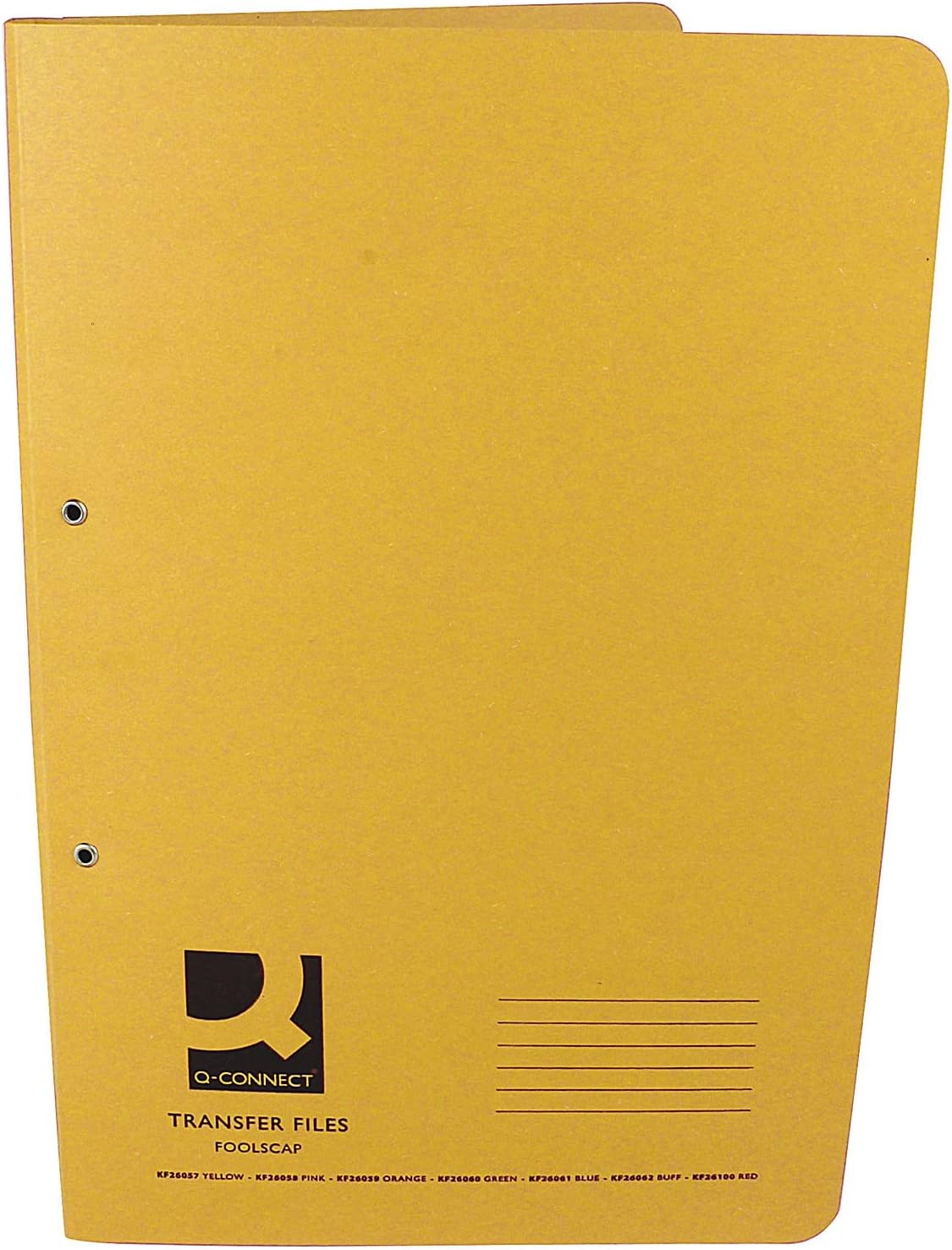 Q-Connect Transfer File 35mm Capacity Foolscap Yellow (Pack of 25) KF26057