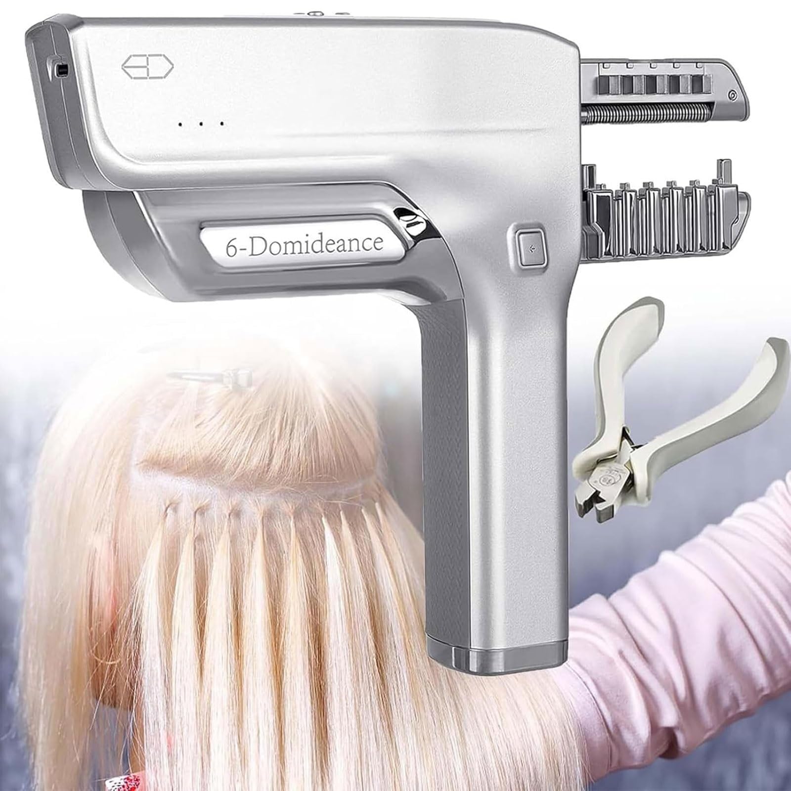 Machine d'extension de cheveux intelligente 6D et pince pour pose sans couture
