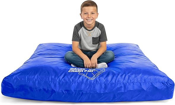 Skil-Care Crash Pad for Kids | Sensory Crash Mat for Active Play | High-Density & Soft Foam Blocks Landing Zone | Kids Jumping Pillow for Indoor & Outdoors Use with Durable Nylon Cover - 5x5 feet
