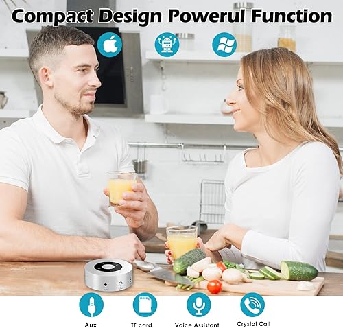 Miniatura 2 de Altavoz Bluetooth táctil LED portátil inalámbrico con sonido HD, 12 horas de reproducción, Bluetooth 5.0, soporte micro SD, para