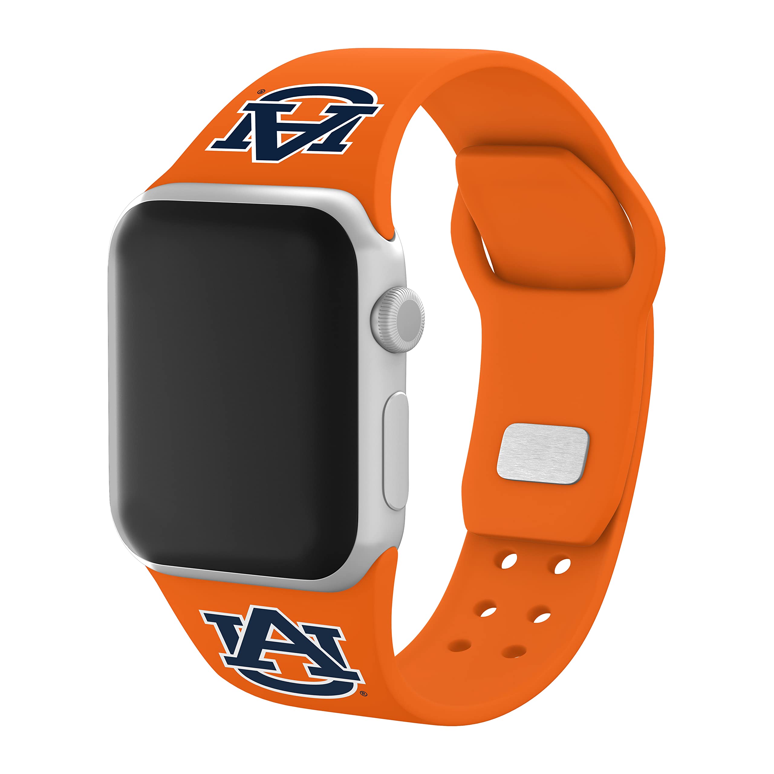 Affinity Bands Auburn Tigers Silicone Sport Band compatible with Apple Watch (42/44/45mm Orange)