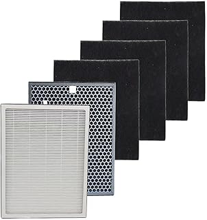 XP360 Replacement Filter Compatible with Purafide XP360 Air purifier Filter Replacement (with 1 True HEPA Filter + 1 Activated Carbon Filter+4 Carbon Pre-Filters) (XP360 Air purifier Filter)