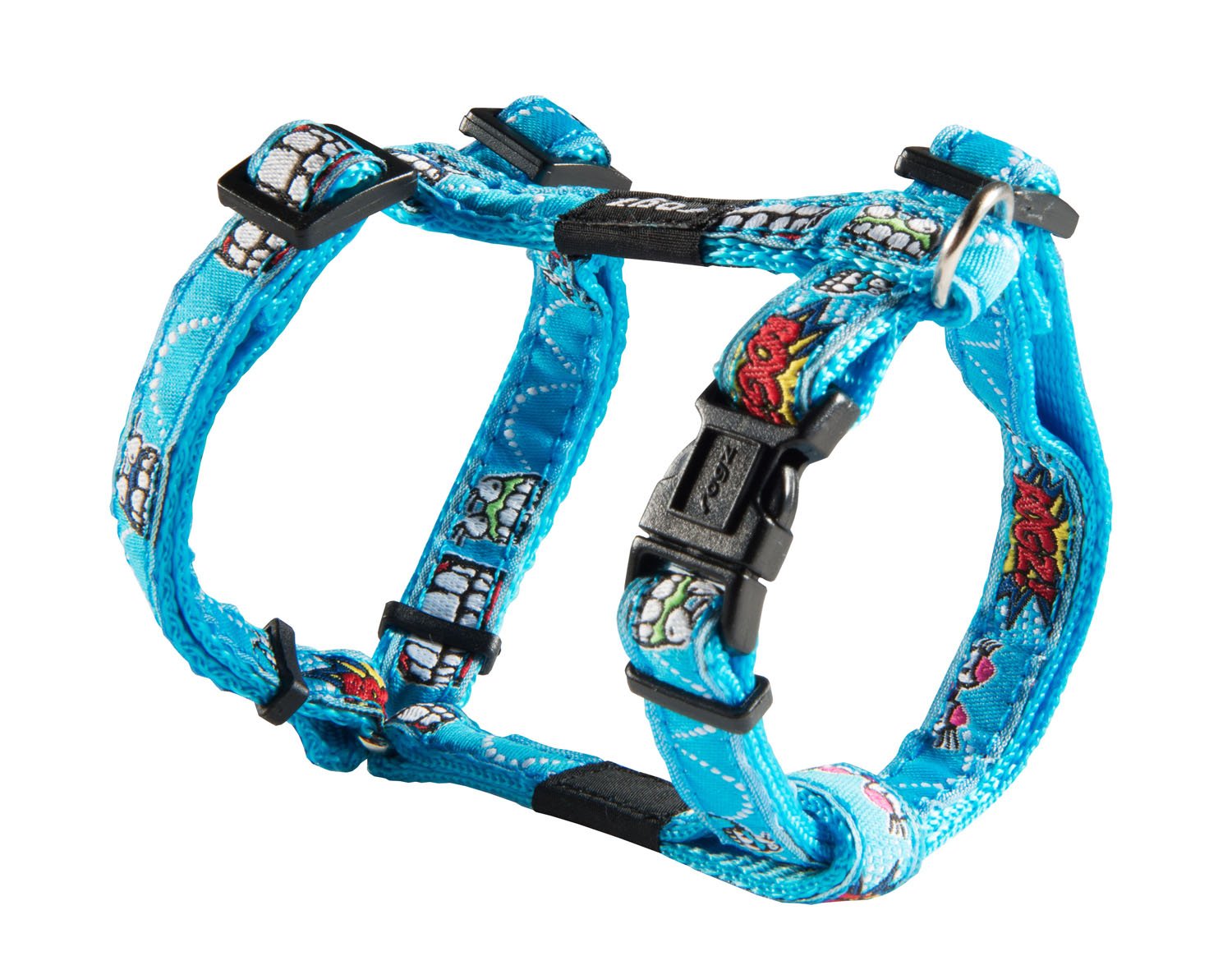 Rogz Jellybean Harness Comic, Small, 11 mm, Blue