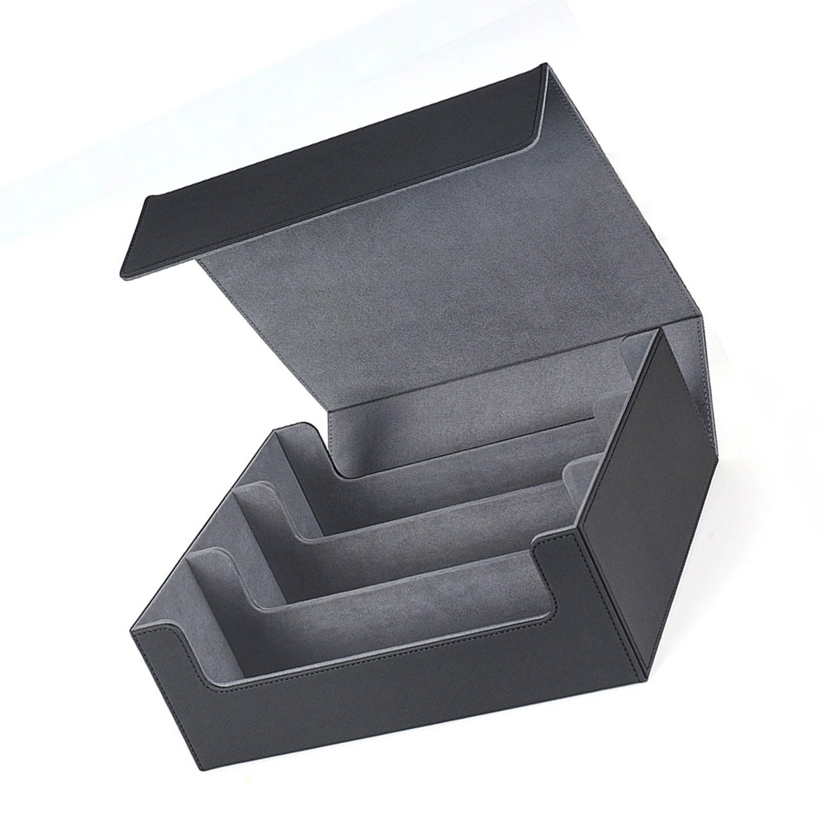 Custodia in pelle PU con divisori versatile raccolta di carte contenitori multiuso magnetico Deck Box