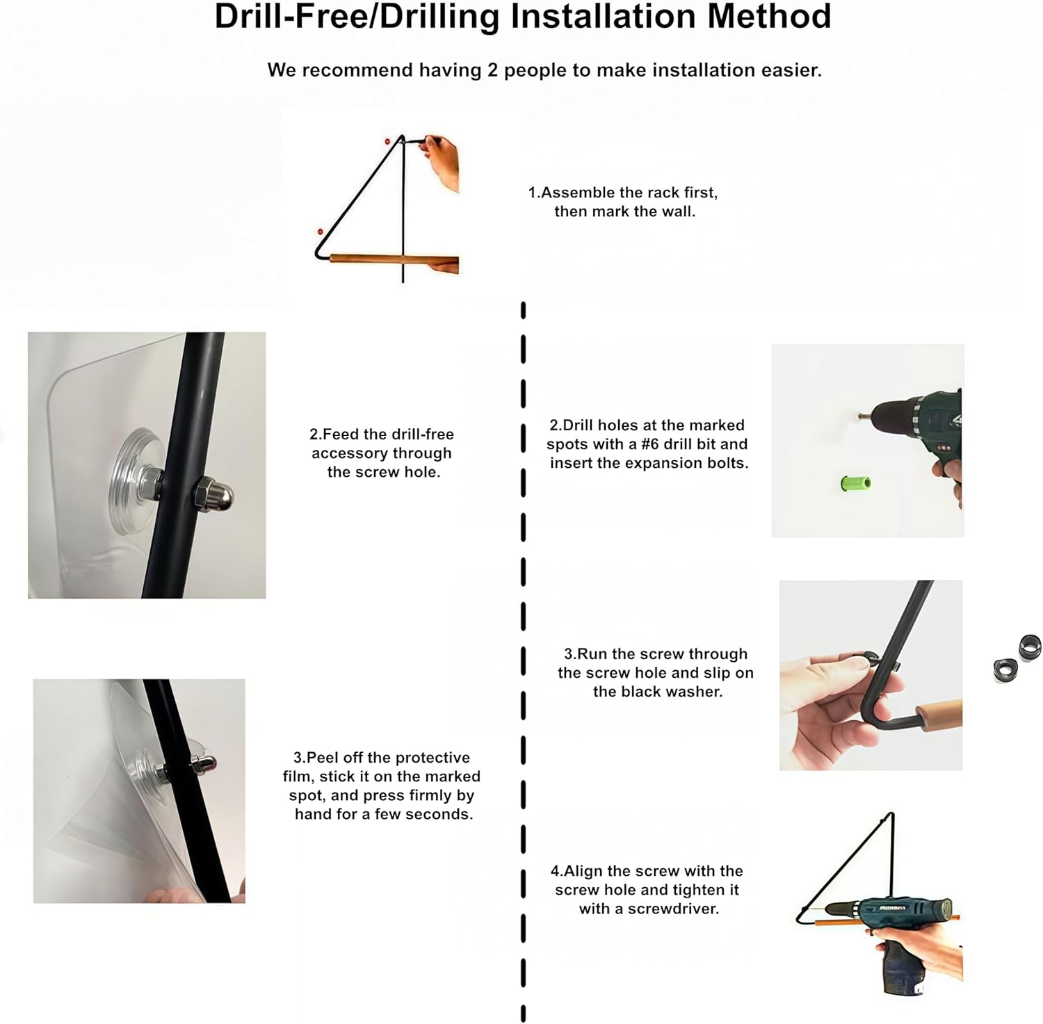 Premium Corner Coat Rack - Space-Saving Wall Mounted, for Bathroom Bedroom Entryway, Sturdy Wrought Iron & Solid Wood, Holds Clothes Hats Towels (Medium)