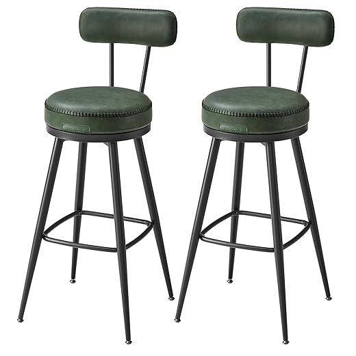 VASAGLE EKHO Collection Bar Stool – Forest Green