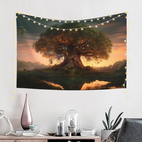 Miniatura 3 de Baxozud Un antiguo árbol de la vida que brilla, decoración del hogar, tapiz psicodélico tapiz para colgar en la pared