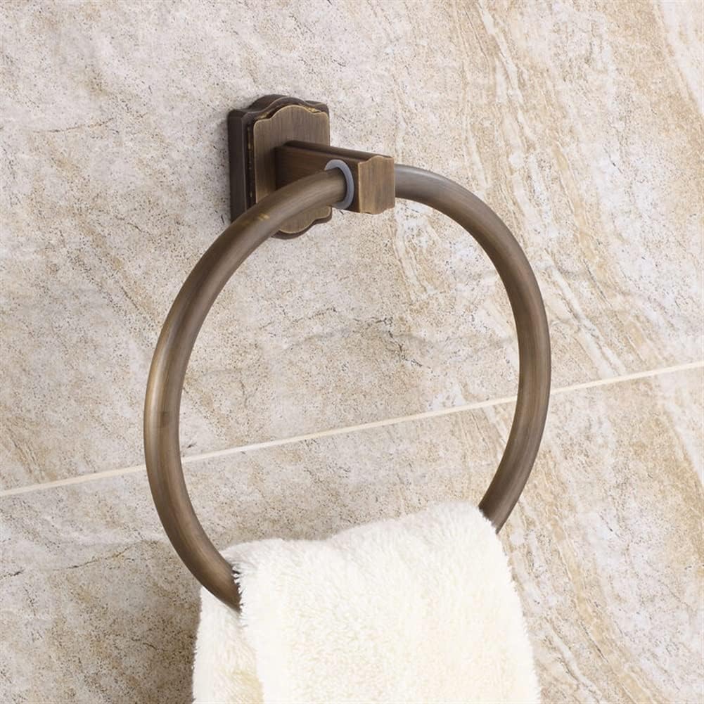 LSLYTQ All-Copper European Antique Towel Ring, Towel Rack, Creative Towel Bar, Retro Bathroom Hardware