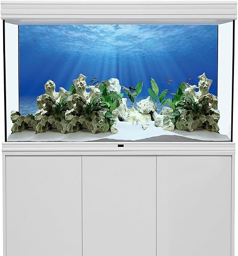 AWERT 24x16 inches Undersea Theme Ocean Floor Aquarium Background Fish Tank Background Polyester Background(30x12in/75x30cm)