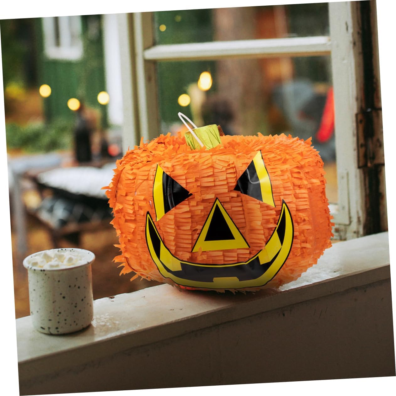 Toyvian 1Set Pumpkin Pinata with Stick Halloween Party Game Supplies Fun Candy Filled Pumpkin Decoration for Lightweight and Decorative for Halloween Celebrations