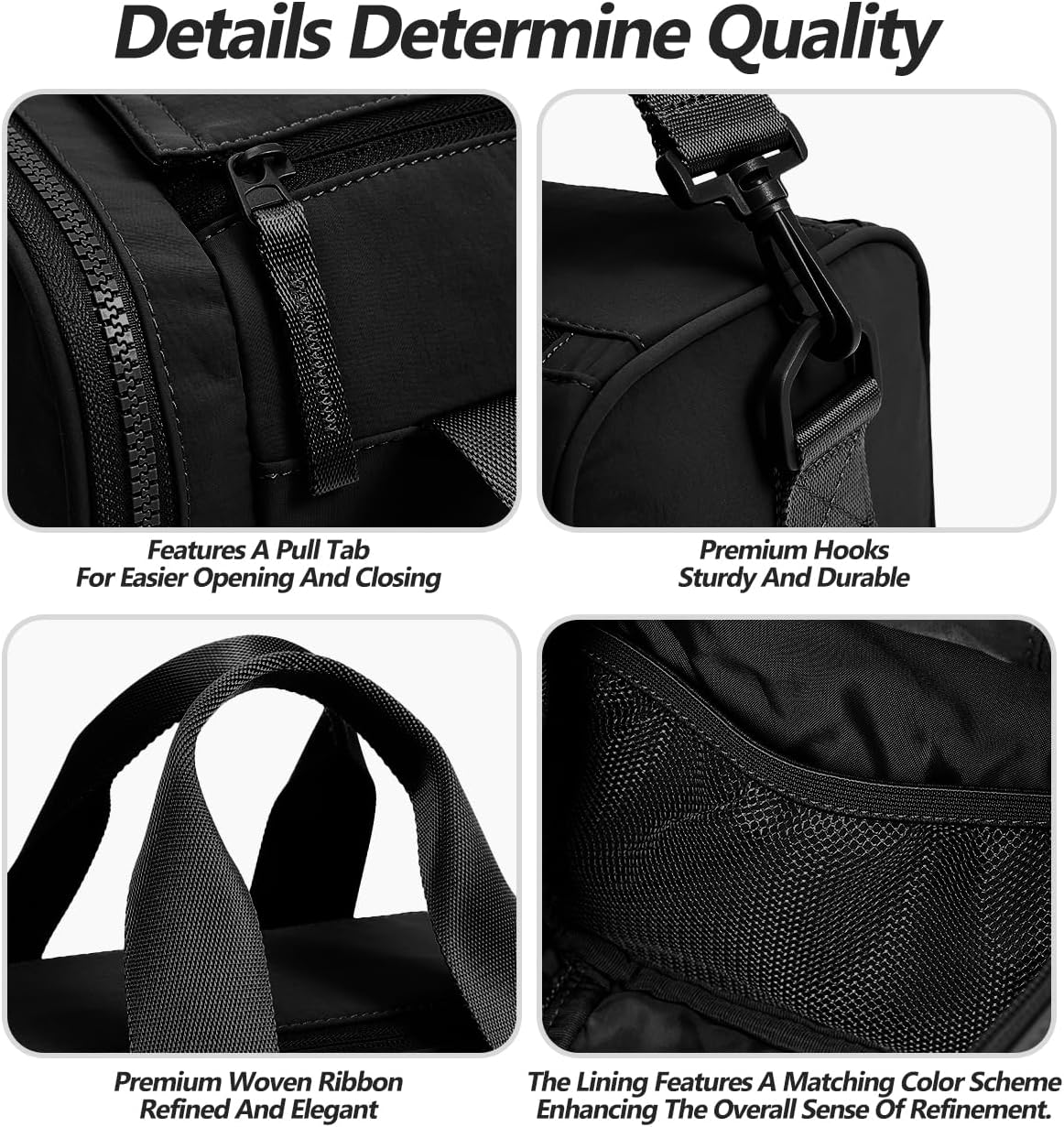Small Gym Bag Bag With Wet Compartment And Coin Purse Duffel Bags Dance Yoga Workout Bag,Mini Gym Bag For Women (Small Gym Bag - Black) - Image 6