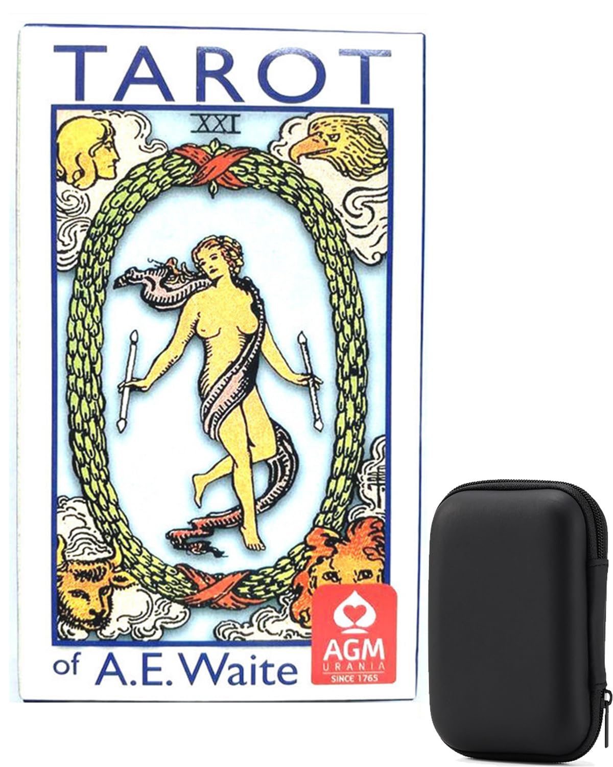 Tarot Cards, Tarot Card Deck, Tarot Cards Deck 78 Original, White Tarot Cards with Black Storage Box for Divination, Gaming, Personal Reflection, Traditional Tarot Cards for Family Party Games