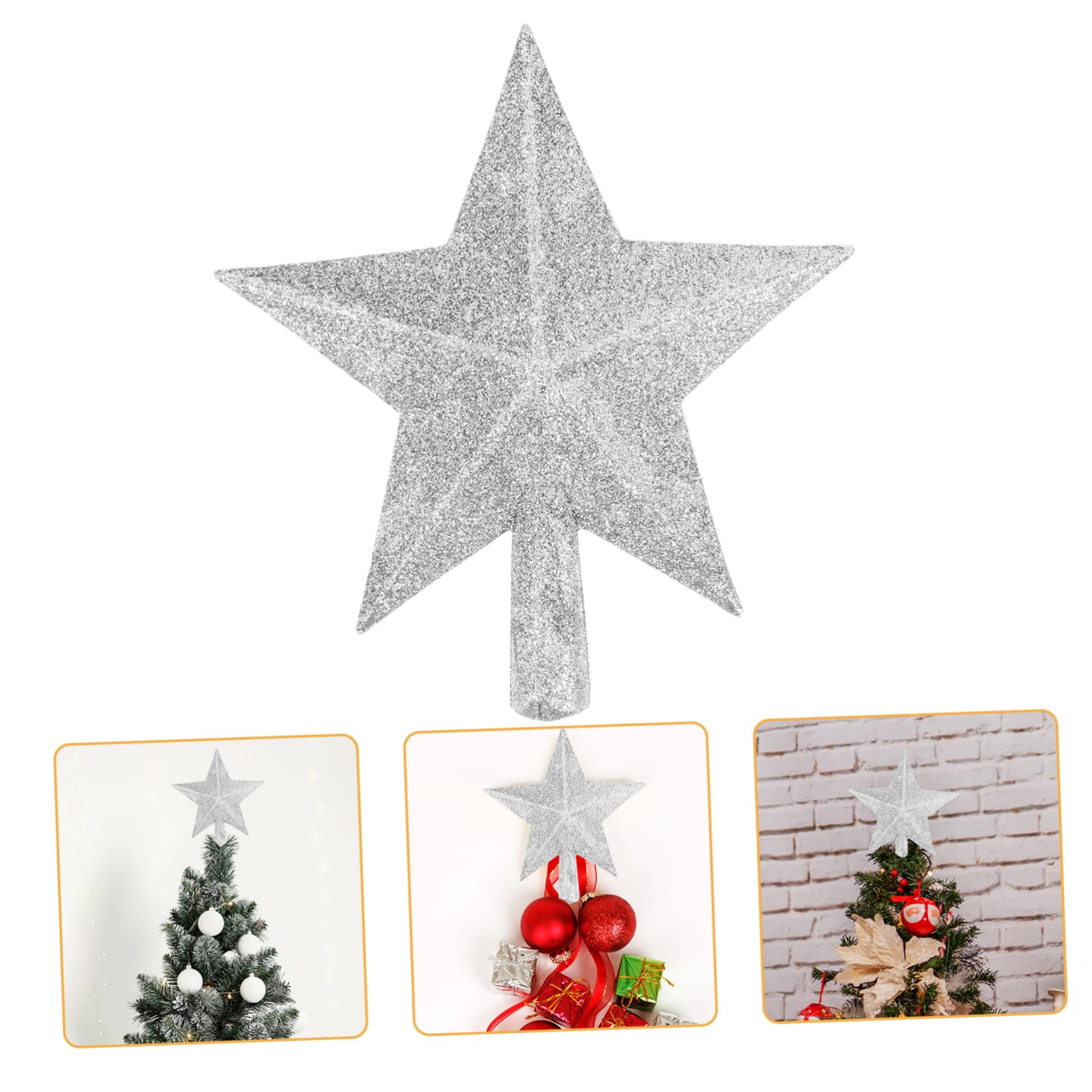 Décoration De Sapin De Noël D’étoile 14,5 Cm Plastique Sécurisé Vintage Ambiance Festive Intérieur Maison Fête