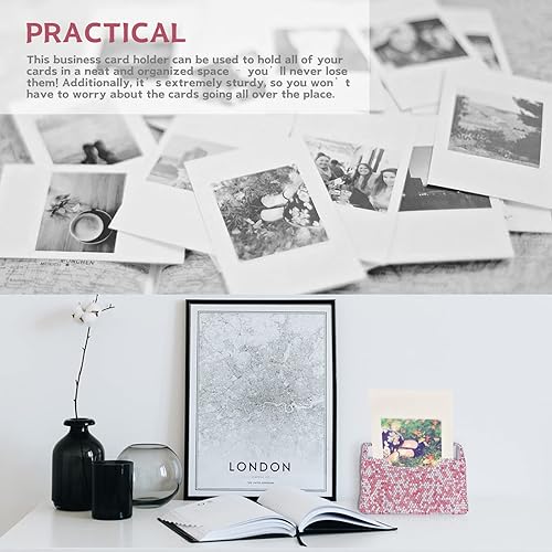 Miniatura 5 de Soporte para tarjetas de visita para oficina, pantalla profesional y de lujo, tarjeta de identificación de oficina para mujer con accesorios de