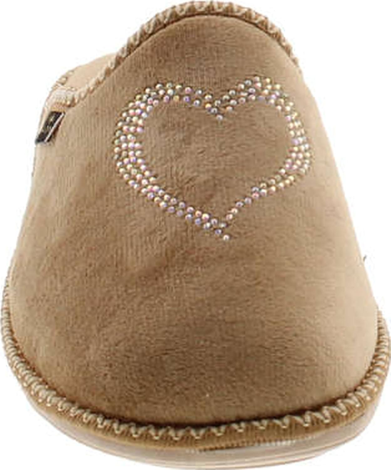 Vista 4 de SC Home Collection 12517 - Zapatillas de casa con diseño de corazón de felpa para mujer