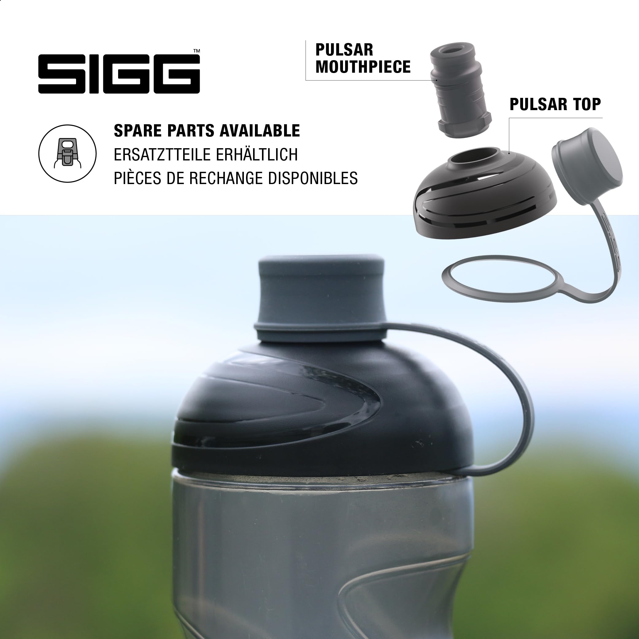 SIGG Pulsar Fahrrad Trinkflasche 0,6L - BPA-frei & Spülmaschinenfest