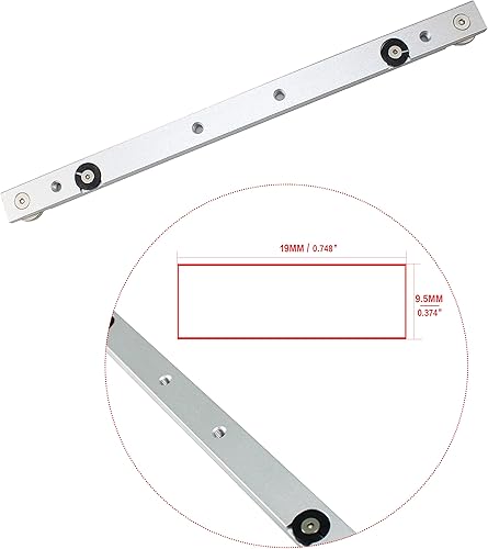 Miniatura 4 de HFS (R) 300MM11.8 "Aleación de aluminio Mitre Bar Slider Mesa Sierra Mitre Rod Herramienta de carpintería de madera