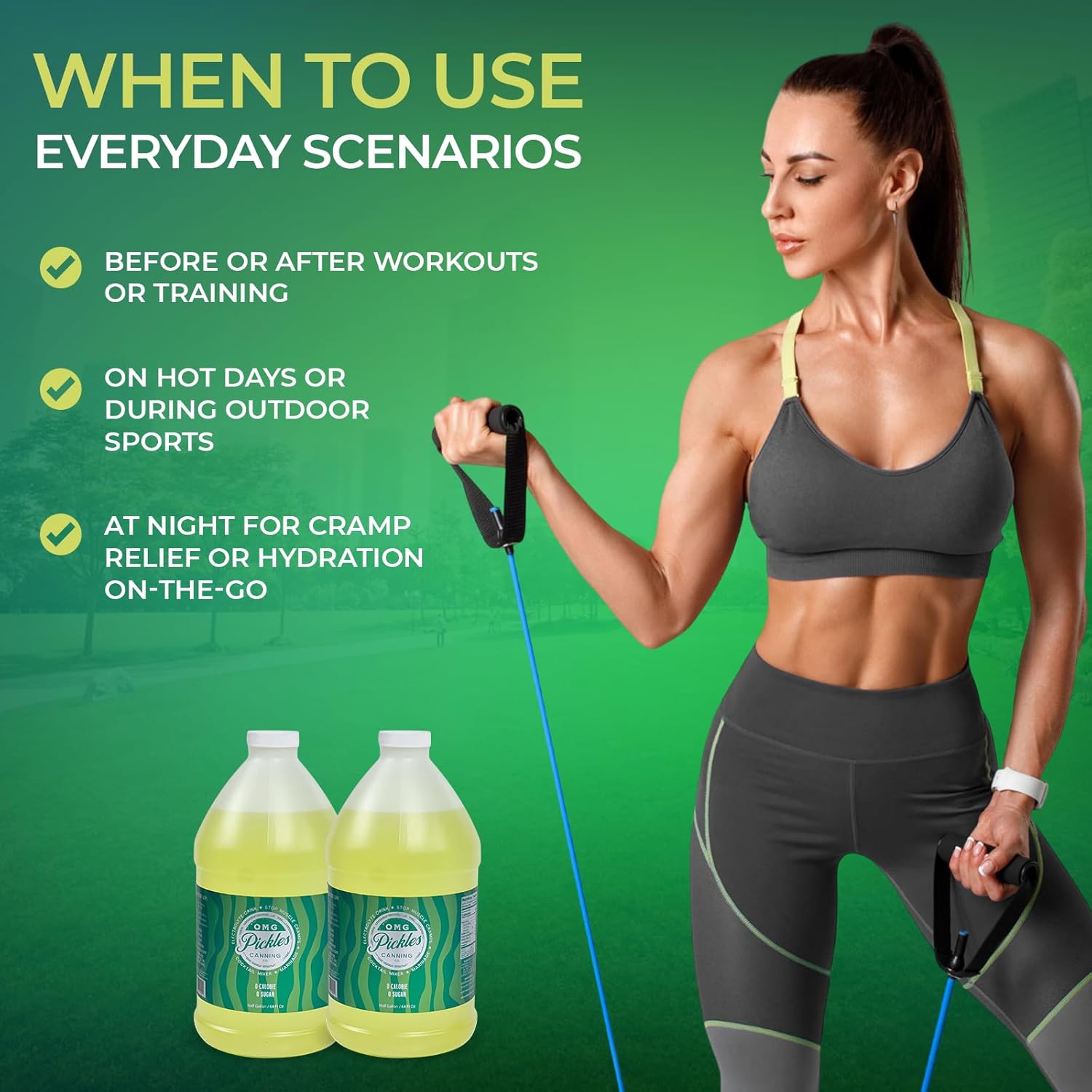 OMG Pickles Dill Pickle Juice for Leg Cramps – Natural Pickle Juice Sports Drink for Cramp Relief & Hydration – Kosher Dill Pickle Brine for Sport Recovery with Electrolytes – Dill Pickle Brine Half Gallon Bottle - 64 Oz (Pack of 2)