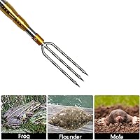 Vista 2 de Fish Gaff 6.2ft Telescopic Rods with 3-Teeth, Stainless Steel Fishing Gig Gaff Hook with 8mm Screw,1 to 7 Teeth Assorted harpoons Barbed,Sea and Ice