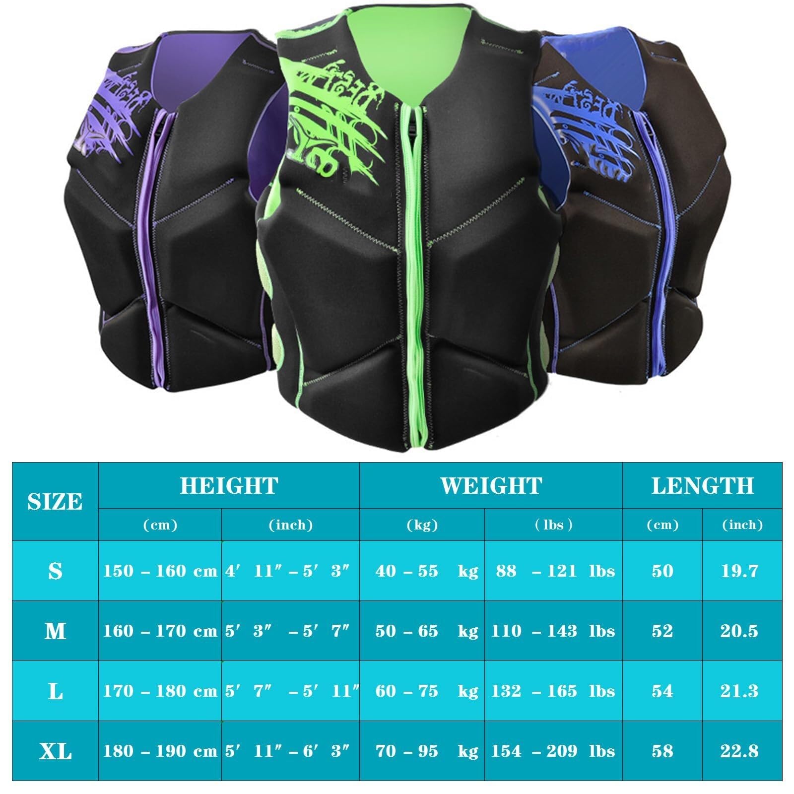 River Vest Unisex Alta Galleggiabilità Portatile in Neoprene con Rete di Drenaggio per Pesca Mosca Surf Barca