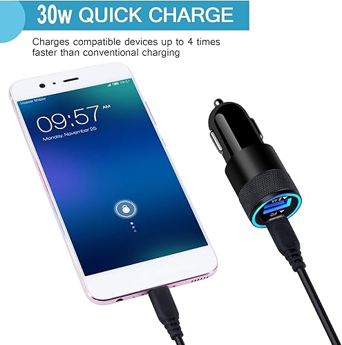 Miniatura 7 de Adaptador de cargador de coche de carga rápida para iPhone 14 13 12 11 Samsung adaptador automático para Samsung Galaxy S10 S20 A12 A50 A54 A53 A13