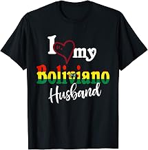 I Love My Boliviano Husband Diseños Artísticos de Bolivia T-Shirt