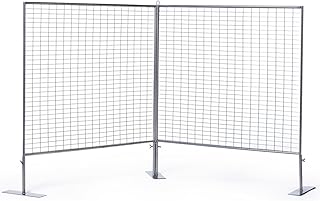 Displays2go Wire Gridwall Panels, Iron Construction â€“ Silver Finish (AD2PNLCTR)