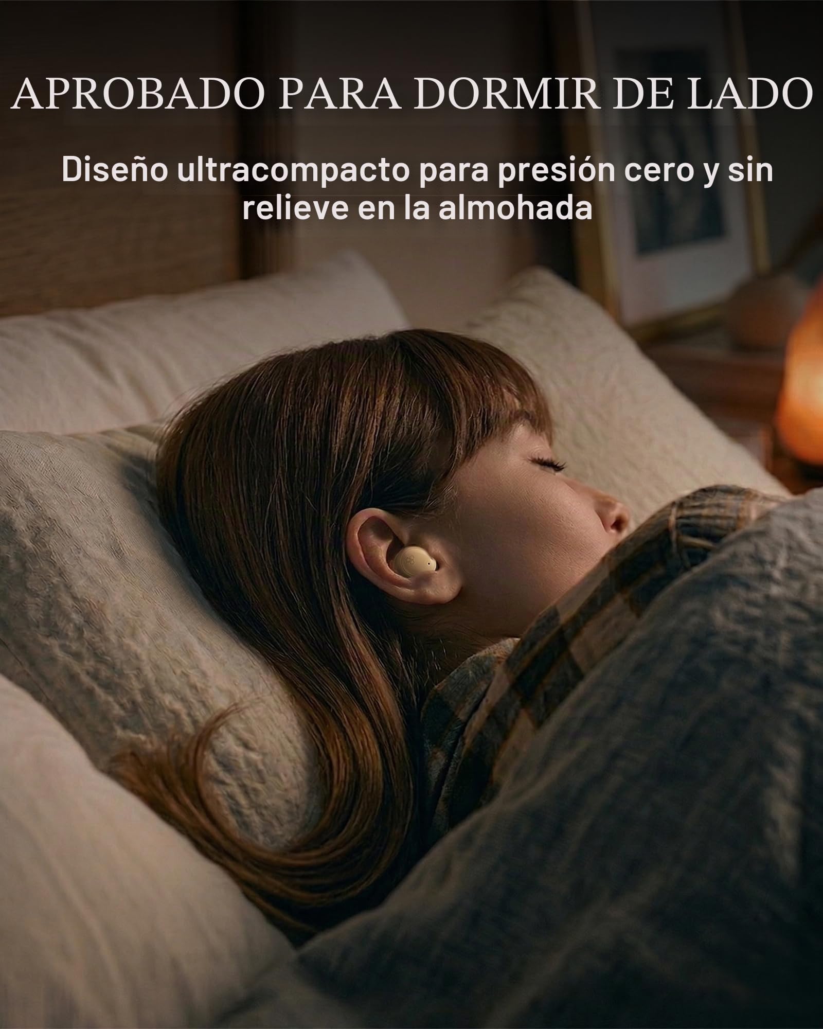 Final ZE500 - Auriculares inalámbricos ASMR Ultra pequeños, recomendados para dormir (gris oscuro)