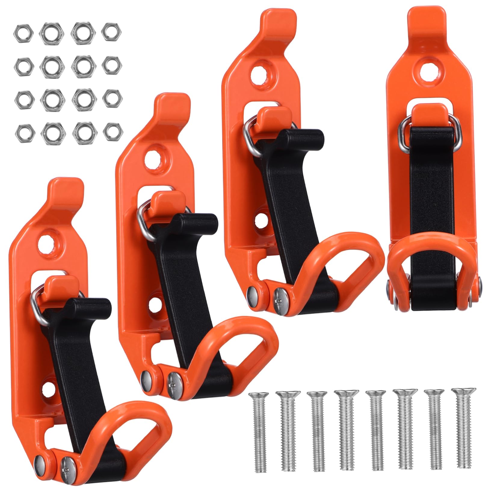 IWOWHERO Car Mount Rack Shovel Holder Orange Clamp Roof Rack Shovel Mount for Overlanding