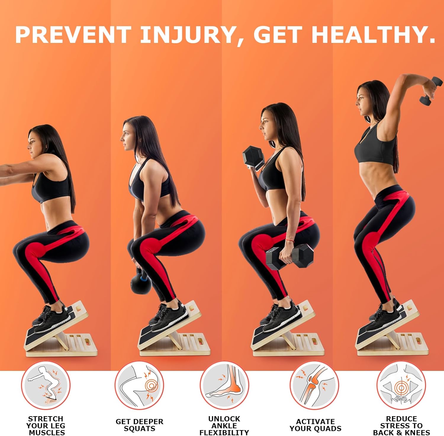 Tabla Inclinada Para Estirar Pantorrillas, Plegable, Para Practicar Equilibrio Estiramiento De Piernas Cuna Para Sentadillas Para Fitness Planchas