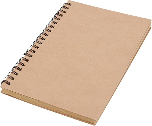 Mtsooning Cuadernos de papel kraft sin forro, 100 páginas/50 hojas de 6.89 x 4.92 pulgadas, tapa marrón, cuaderno de bocetos, diario de notas,