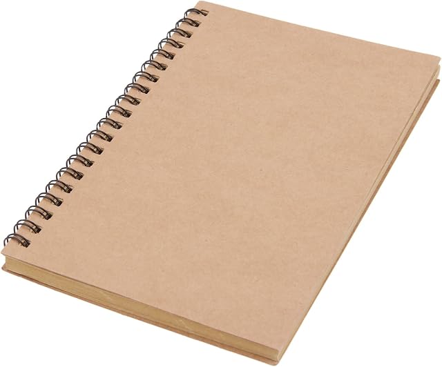 Kraft Paper Unlined Notebooks, 100Pages/50Sheets 6.89x4.92Inch Brown Cover Sketchbook Memo Diary Subject Journal Planner for Travelers Students Office Supplies