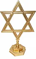 Candelabro Menora Estrela De Davi Dourado GRANDE