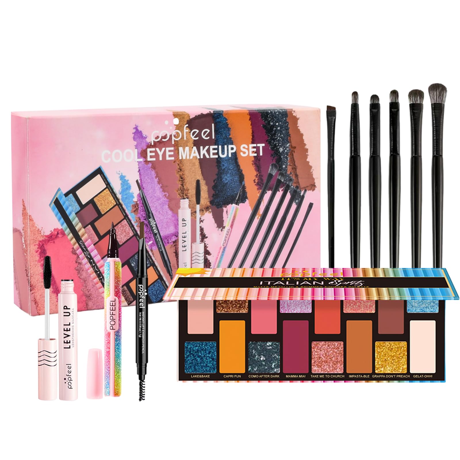 Professional Makeup Paleta Sombras Ojos, Paleta de Maquillaje Nude Nacarado, 16 Colores Profesionales Cosméticos Ojos, Pigmentos Compactos, Sombra Ojos Brillantes y Mate Shimmer Glitter Monoi (B)