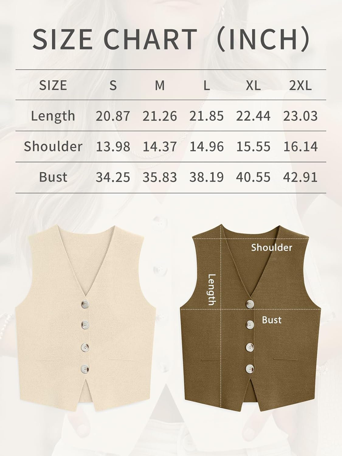 LILLUSORY Sweater Vest Women Dressy Button Up Sweater Tank Tops 2026 Knit Work Business Casual Outfits - Image 7
