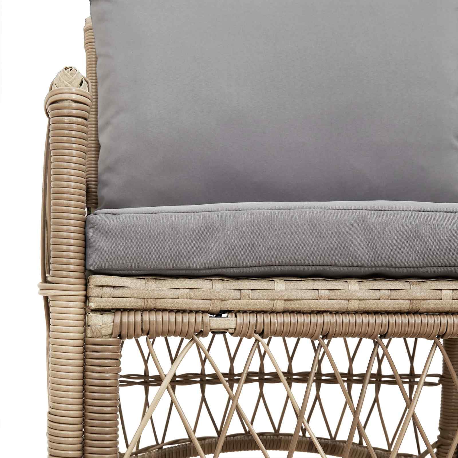 Genérico Silla de Jardín con cojín Beige 73 x 61 x 77 cm ratán sintético,Mobiliario,Muebles de jardín,Asientos de Exterior,Sillas de jardín,42006220