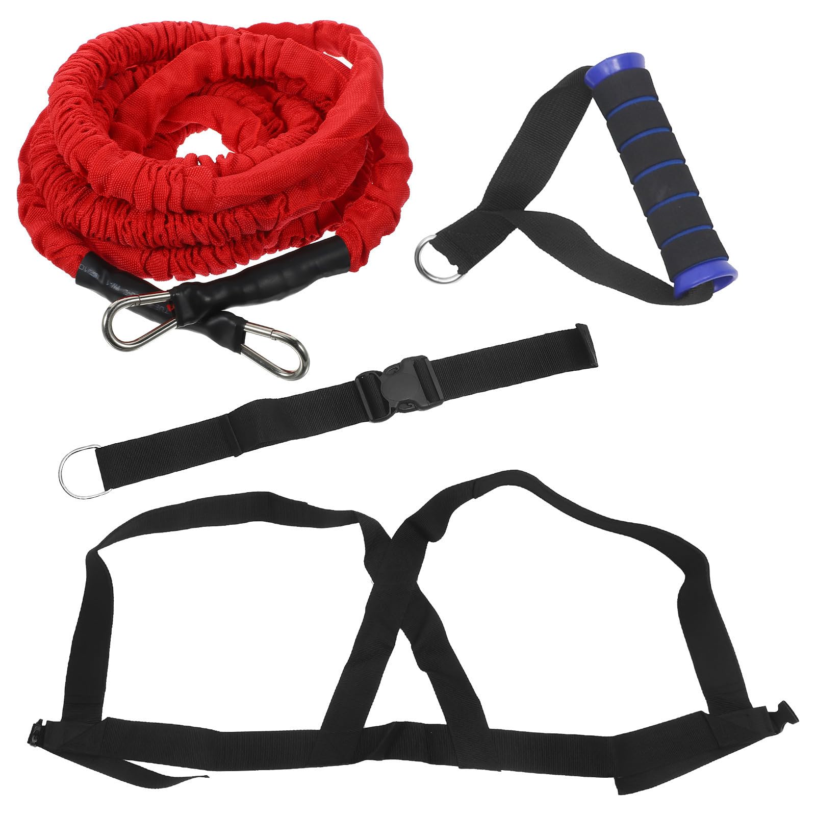 VOSAREA Running Resistance Band, Jumping Workout Rope, Doppia Fascia di Resistenza, 1 Set, Lattice, Allenamento Pliometrico per Salti Verticali in Casa Colore Casuale